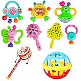 3-6-12ヶ月赤ちゃんの赤ん坊の赤ん坊のギフトランダムな色の教育おもちゃ