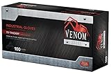 Venom Steel Premium Industrial Nitrile Gloves Black (Pack of 100) [並行輸入品]