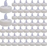 TMS ちらつきちらつきライト 無火炎 LEDキャンドル お茶 ウェディングパーティー ホームライト 50 Pieces ホワイト CandleLamp-ALG-WHT/AMB(50/2BX)