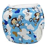 Cideros Waterproof Reusable Swim Diaper One Size Nappy for Babies Infants Leakproof Swimming Shorts 