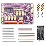 Adeept Raspberry Pi用ロボットハット、Raspberry Pi 5/4B/3B/3B+用拡張ボード、PDFチュートリアル付きスマートロボットカードライバー。