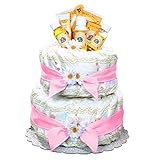 Pink Burt's Bees Newborn Baby Diaper Cake Gift for Girls by Gifts to Impress