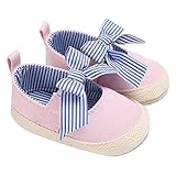 Domybest ベビーシューズ　女の子　夏秋　ボーダー　リボン　柔らかい　キッズ 赤ちゃん　子供　オシャレ　プレゼント お出かけ 日常生活
