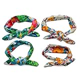 Huele花髪フープ頭飾りワープBow andノットヘッドバンドfor Baby and mom、4個