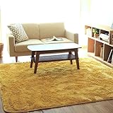 ラグー(rugoo) 16色から選べるシャギーラグ 1畳 100×140cm イエロー 洗える 滑り止め 北欧 おしゃれ