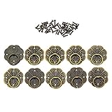 (ライチ) Lychee 10個セット ネジ付き アンティーク金物取っ手 取手 花モチーフ 小さめ ハンドル つまみ ドアノブ 引き出し キャビネット 食器棚