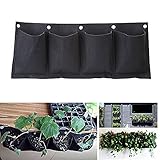 New Arrival Outdoor Vertical Gardening Hanging Wall Garden 4-Pockets Planting Bags Seedling Wall Pla