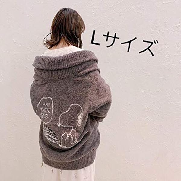 Amazon スヌーピー ジェラートピケ コラボ カーディガン Lサイズ カーディガン ボレロ 通販