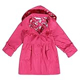 Arshiner OUTERWEAR ベビー・ガールズ カラー: レッド