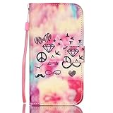 UNEXTATI Galaxy S5 ケース 手帳型ケース カバー ウォレット型ケース 高品質 PUレザー 収納 耐衝撃 全面保護 Samsung Galaxy S5ケース Case (ピンク, P9