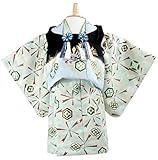 きもの京小町 ベビー キッズ 被布セット 着物 男の子 和装 ベビー服 80cm 1歳 ベージュ色 兜 家紋 矢車