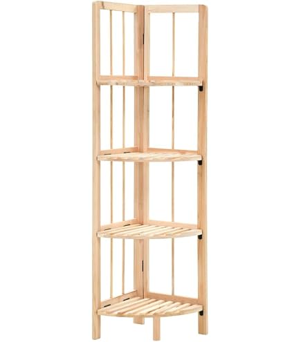 Amazon｜RAGRUND ローグルンド コーナーシェルフユニット - 竹 34x99