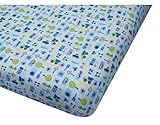 Big Oshi Jersey Knit 100% Cotton Fitted Portable Crib Sheet, Traffic by Big Oshi