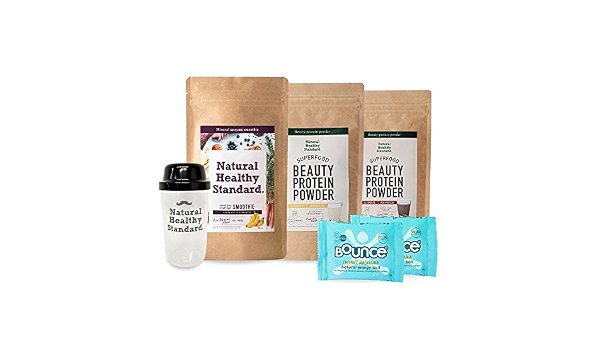 Amazon Natural Healthy Standard 6点セット C ビューティープロテインパウダー2種 ミネラル酵素スムージー エナジーボール 2個 ロゴシェイカー Natural Healthy Standad ナチュラルヘルシースタンダード ダイエット