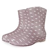 レインシューズ レディース 女の子 梅雨 ドット 豪雨対策 プレゼント 防水 防滑 ガールズ 雨靴 滑りにくい アウトドア お出かけ 学校 入学　オシャレ 可愛い レディース長ぐつ ショート レインシ