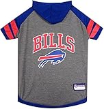 NFL BUFFALO BILLS HOODIE for DOGS & CATS. | NFL FOOTBALL licensed DOG HOODY Tee Shirt Large| Sports 