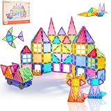 SILYMOLY シリモリー マグネットブロック マグネットタイル 69ピース 全８色 車パーツ付き ピタゴラス 祝い 磁石ブロック 子供向け 知育玩具 磁気おもちゃ 小学生 おもちゃ 誕生日 入園 卒園 ギフト クリスマスプレゼント