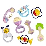 8pcs Feeding Bottle Rattles Baby Hand Jingle Shakingベル新生児Grasping Toy