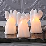 Shimmering angelピラー電池式フレイムレスキャンドル Set of Three Angels LC003085