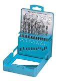 まとめ買い 2個セット「Blue Greenline Metal Case HSS 鉄工用ドリルセット Φ1.0～10.0mm 19本組 【x2セット】[26263ｘ2]」
