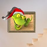 3dベビーキッズ部屋Cartoon Snake壁デカール取り外し可能な紙クリスマスサンタステッカーアートDIY装飾