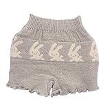 キッズオーバーパンツうさぎライングレー(120-150):オーガニックコットン