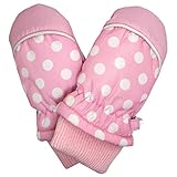 手袋 ベビー 女の子 ミトン 防寒 手袋 スノーグローブ 雪遊び 防寒手袋 水玉 ピンク TSS(1-2才)