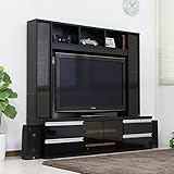 【予約販売7月上旬入荷予定】送料無料 テレビ台 ハイタイプ 鏡面 50インチ TV台 テレビラック ゲート型AVボード ブラック SAV051