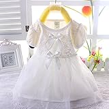 candykids　ベビー服　供服 キッズ 女の子 女児 幼児 出産祝い 　キッズドレス　ベビーワンピース　女の子ドレス女児ワンピース　演奏会 卒園式 (90cm, ホワイト)