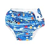 アイプレイ ベビー 水着 スイムパンツ おむつ機能付き 水遊びパンツ Ruffle Snap Reusable Swimsuit Diaper Boy （サイズ：18m、カラー：Royal Blue 