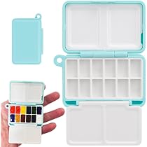Amazon.co.jp: 水彩パレット 水彩ケース 1個セット 空の絵の具 調色