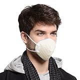 再利用可能な抗菌ダスト通気性洗える抗ホルムアルデヒド、アンチ粒子状物質マスク、調整可能弾性ベルト、銀繊維材料、大人専用 (ブルー)