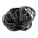 Saimブラック6 mm外径21 M 68 Ft PEポリエチレンスパイラルケーブルワイヤラップチューブPC管理ケーブル