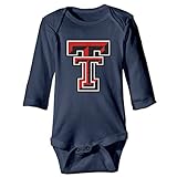 Kamifa カミファ テキサステックレッドレイダース サッカー ロゴ 長袖ボディースーツ ベビー服 トップス 新生児 フィットオール Navy 24 Months