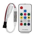 RFリモートコントローラ　LEDテープライトコントローラ　RGB LED15M制御　雰囲気が調節可能　DC 5〜24V　電池式　リモコン　ストリップライト用　コントローラー　LED調光器　照明