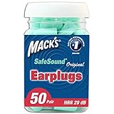 イヤープラグ（耳栓）　Mack's ソフト フォーム セーフサウンド 睡眠に！音を小さくしたいときに！　お徳用耳栓５０ペア　マリンブルー [並行輸入品]