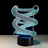 3d DNA Night LEDランプホーム装飾電球ランプLED Night 7色変更テーブルIllusion寝室Kid BoysカフェバーDeco Toyギフト