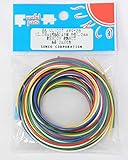 サンコー電商 UL1007 耐熱ビニル絶縁電線 黒白赤黄緑青 各2m AWG28 2m <6色>　UL1007 AWG-28 2m X 6色