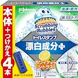 スクラビングバブル トイレスタンプ 漂白 ホワイティーシトラス 本体+詰め替え用 4本（24スタンプ分）トイレ洗浄剤