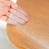 Geluoxi 透明 テーブルクロス PVC テーブルマット 80*140cm 厚さ1.5mm エンボス加工 矩形 テーブルカバー 防水 汚れ防止 撥水加工 矩形