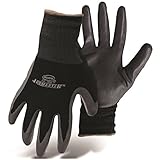 BOSS 8442M 656697 Men's Nylon Nitrile Gloves, Medium, Black [並行輸入品]