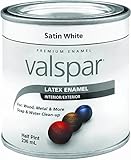Valspar 65001 Premium Interior/Exterior Latex Enamel, .5-Pint, Satin White [並行輸入品]
