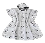 子供のパンダのためのソフトコットンベビーフード付きバスタオルマントバスローブ