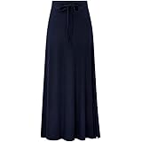 [Teddy] ロングスカート レディース 春 秋 フレア ミモレ丈 リブ生地 薄手 伸縮性 ウエストゴム pants273