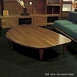 オーダーメイド品 無垢 テーブル 変形 ローテーブル ウォールナット 日本製 国産 センターテーブル　重厚感のあるローテーブル【サイズ】幅120　奥行80.5  高さ30cm MK (オイル仕上げ, 120cm)