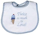 Raindrops Twice As Much To Love Embroidered Bib, Blue by Raindrops [並行輸入品]