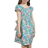 Snone夏 キッズ 子供 清楚 上品 お嬢様 花柄 リゾート 半袖 ワンピース キッズドレス リボン 蝶結び ベルト付き 女の子ワンピース 膝丈 フォーマル ワンピース パーティー スクール