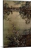 Arthur Rackhamプレミアムthick-wrapキャンバス壁アート印刷Fairiesというタイトルのピーターパンin Kensington Gardens、'からKensington Gar