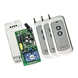 Baoblaze AC85～250V　2ウェイ 多機能 リレースイッチ 受信機　リモコン（3個）　2ボタン　433MHz　