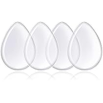 Amazon | 4本セット 水滴形 透明 シリコンパフ 清潔しやすい